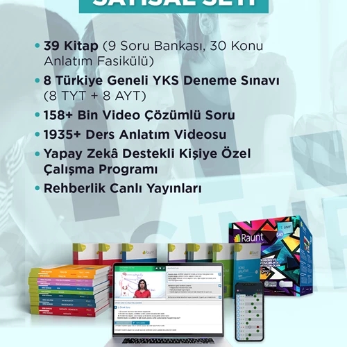 11. Sınıf SAY (37 Kitap, Mobil/Web) Yapay Zekalı, Üniversiteye Hazırlık Seti