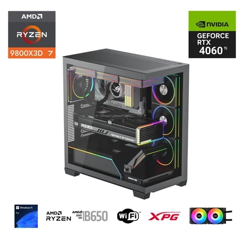 E.POWER  RYZEN 7 9800X3D 32GB DDR5 1TB M.2  RTX 5070Tİ B850 WIFI 750W 240M
